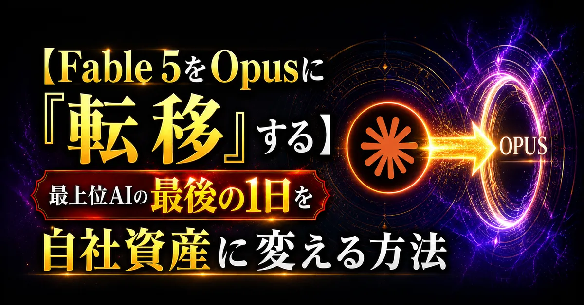 Claude Fable 5をOpusに「転移」する